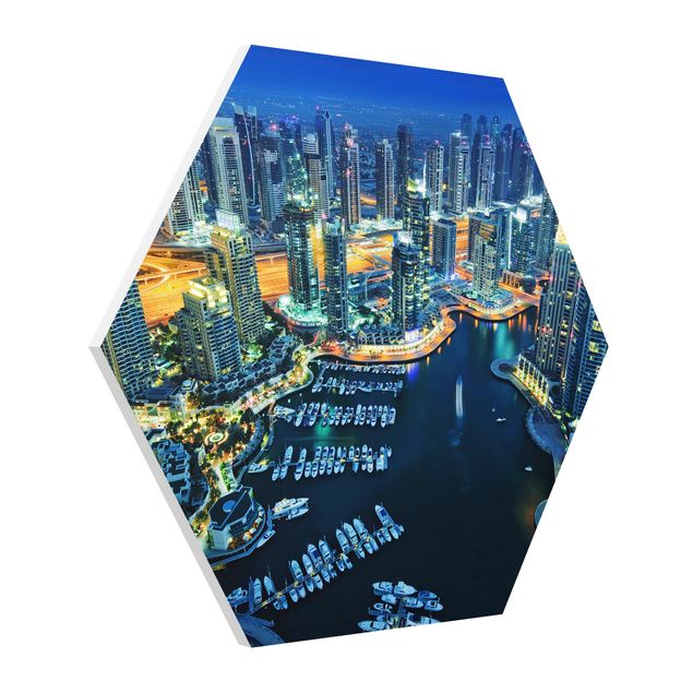 Wandbilder Modern Nächtliche Dubai Marina