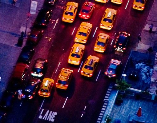 selbstklebende Klebefolie Manhattans Taxilichter