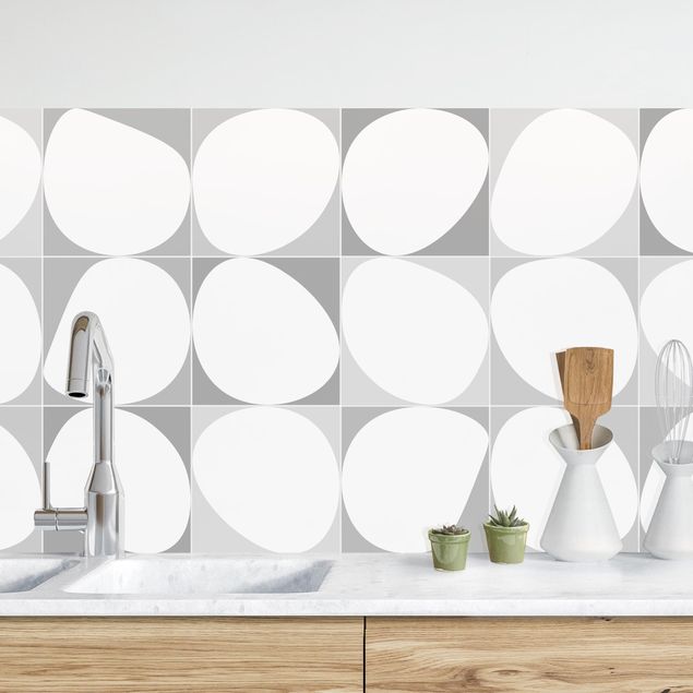 Küche Dekoration Oval Fliesen - Grau
