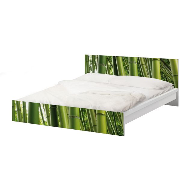 Möbelfolie für IKEA Malm Bett niedrig 160x200cm - Klebefolie Bamboo Trees No.1