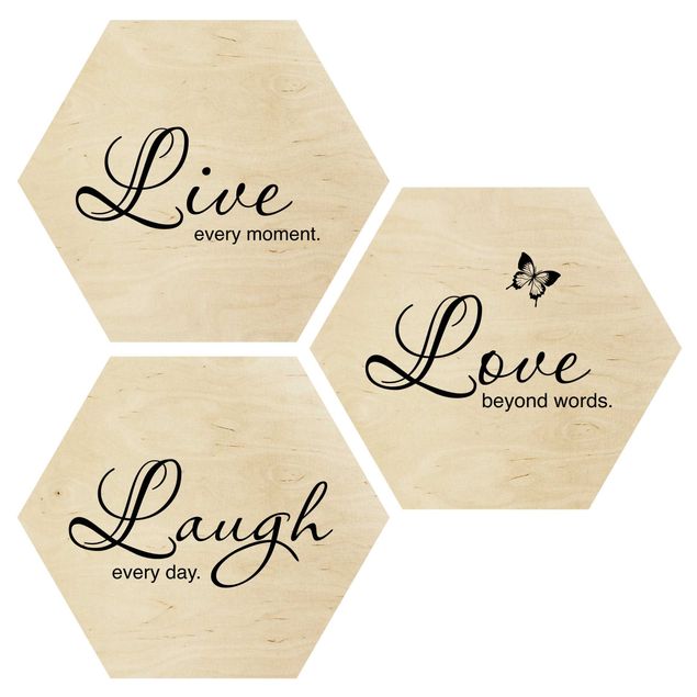 Holzbilder Live Laugh Love