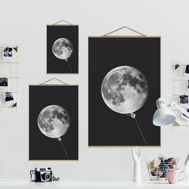 Jonas Loose Kunstdrucke Luftballon mit Mond