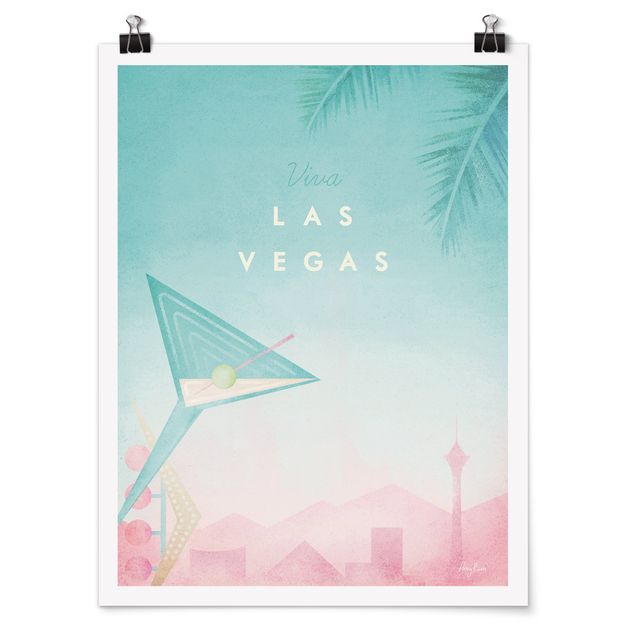 Poster Kunstdruck Reiseposter - Viva Las Vegas