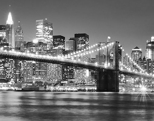 Klebefliesen Nighttime Manhattan Bridge II