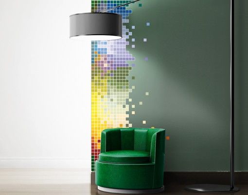 Wanddeko Küche No.505 Farbenfrohe Pixel
