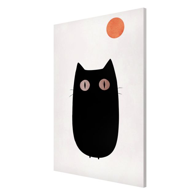 Magnettafeln Tiere Schwarze Katze Illustration
