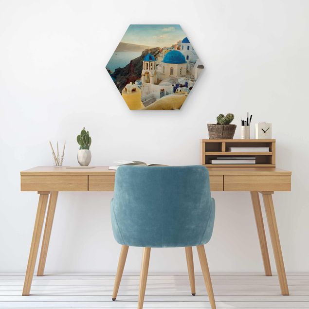 Holzbilder Santorini
