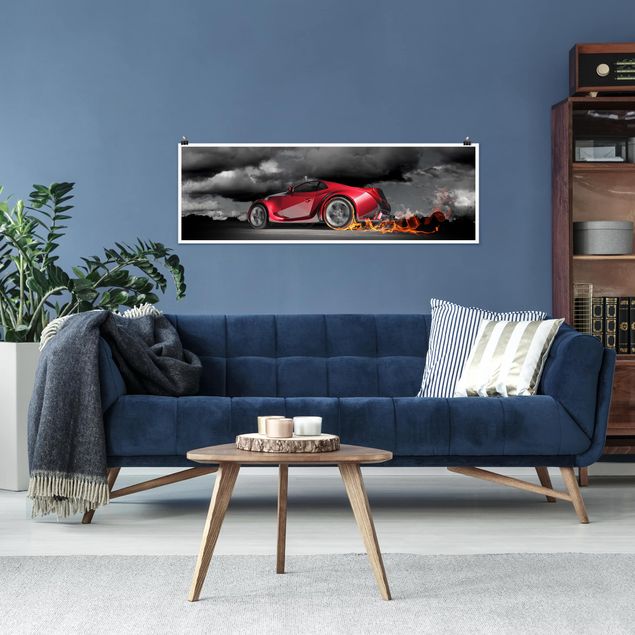 Wandbilder Autos Flammende Leidenschaft