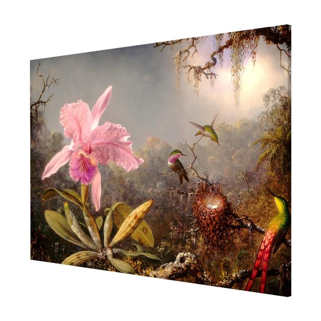 Kunststile Martin Johnson Heade - Orchidee und drei Kolibris