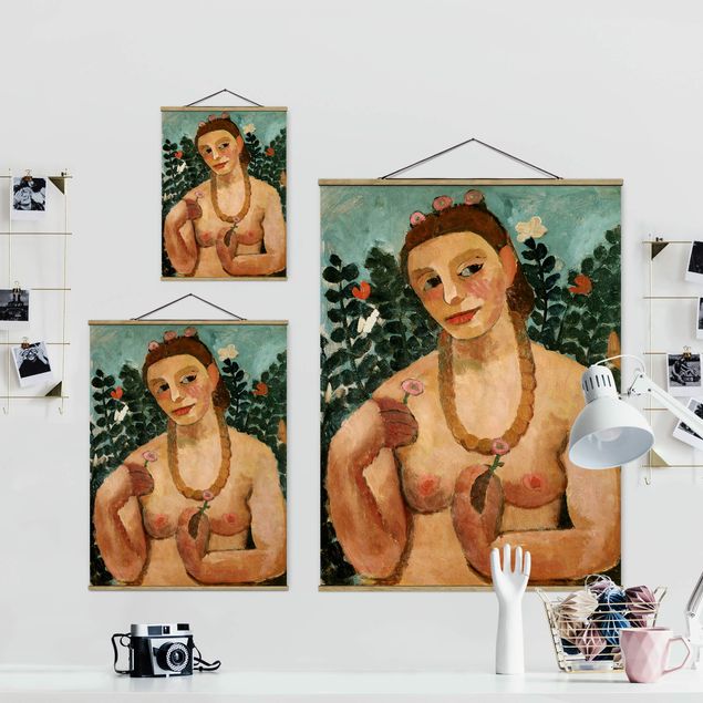 Wandbilder Modern Paula Modersohn-Becker - Halbakt mit Bernsteinkette