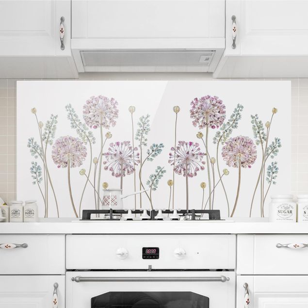 Wanddeko Küche Allium Illustration