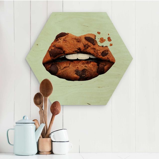 Küchen Deko Lippen mit Keks
