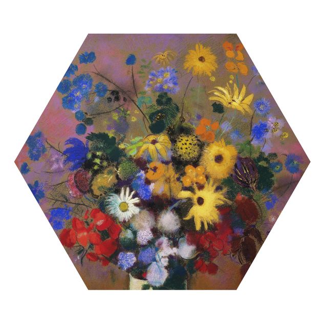 Wandbilder Kunstdrucke Odilon Redon - Blumen in einer Vase