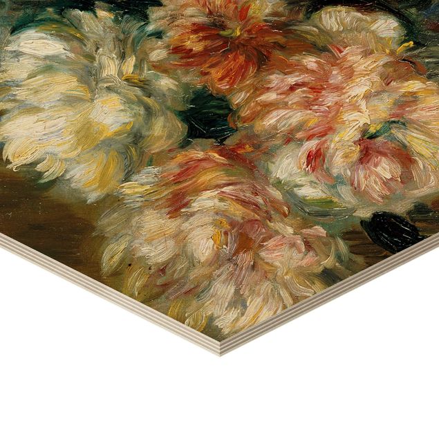 Holzbilder Auguste Renoir - Vase Pfingstrosen