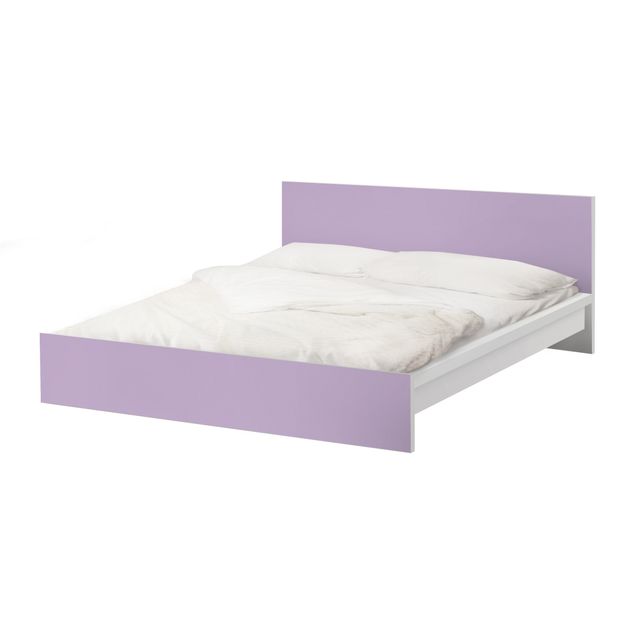 Möbelfolie für IKEA Malm Bett niedrig 180x200cm - Klebefolie Colour Lavender