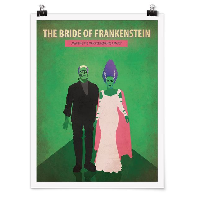 Wandbilder Portrait Filmposter The Bride of Frankenstein