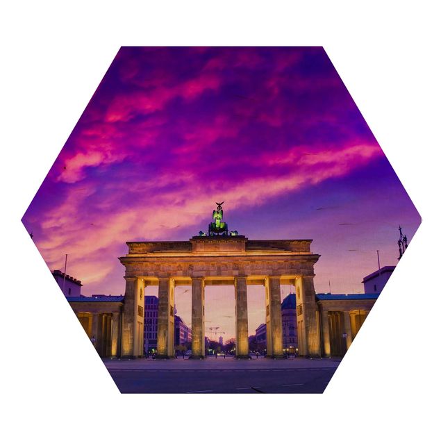 Hexagon Bild Holz - Das ist Berlin!