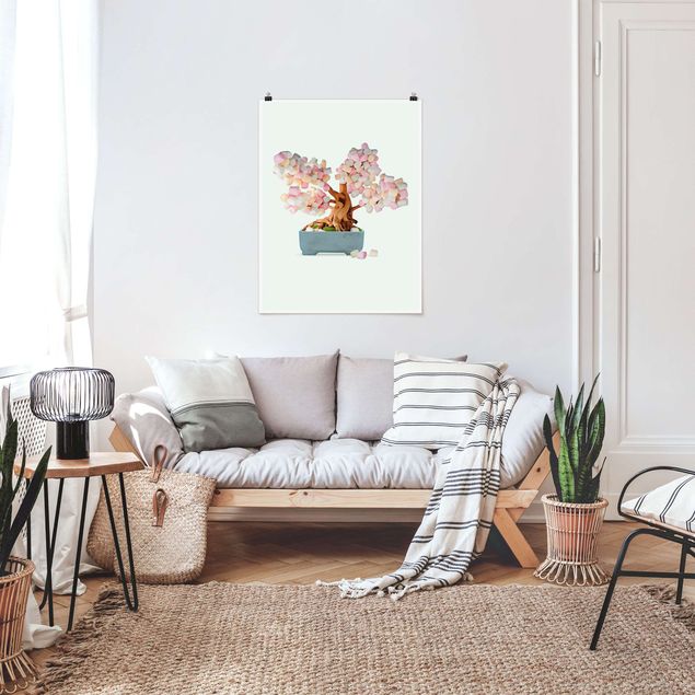 Wandbilder Floral Bonsai mit Marshmallows