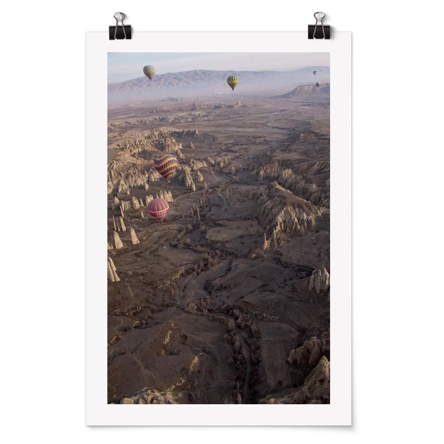 Wandbilder Natur Heißluftballons über Anatolien