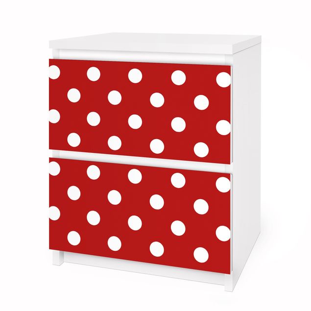 Klebefolie für Möbel No.DS92 Punktdesign Girly Rot