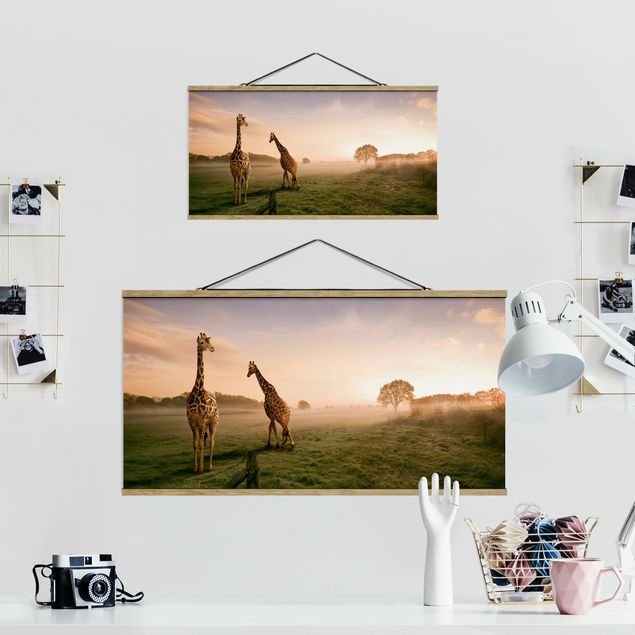 Wandbilder Modern Surreal Giraffes