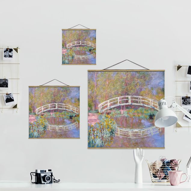 Wandbilder Blumen Claude Monet - Brücke Monets Garten