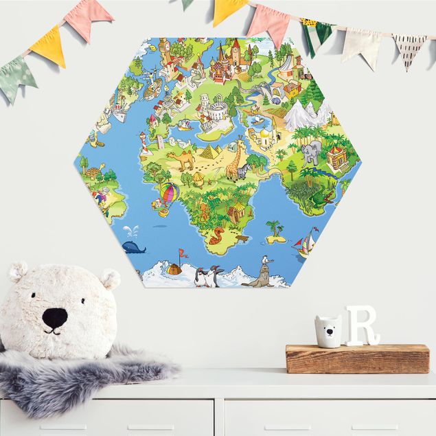 Babyzimmer Deko Great and funny Worldmap