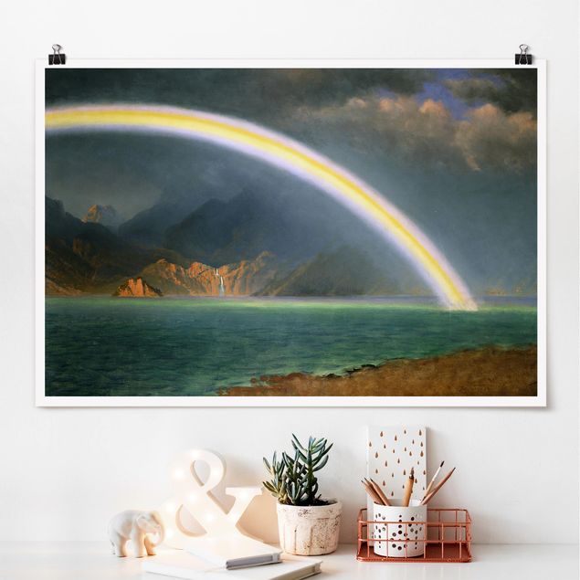 Küche Dekoration Albert Bierstadt - Regenbogen über Jenny Lake