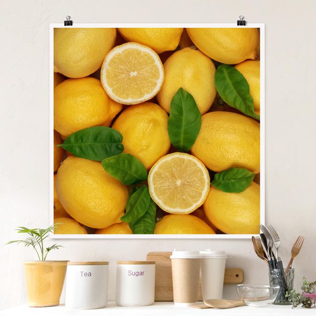 Wandbilder Früchte Saftige Zitronen