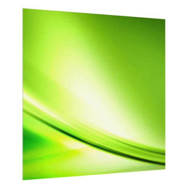 Glas Spritzschutz - Green Valley - Quadrat - 1:1