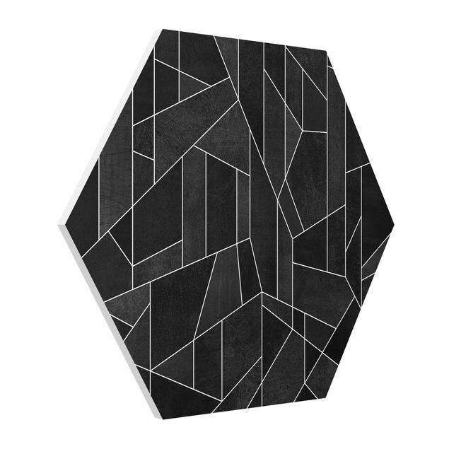Wandbilder Abstrakt Schwarz Weiß Geometrie Aquarell