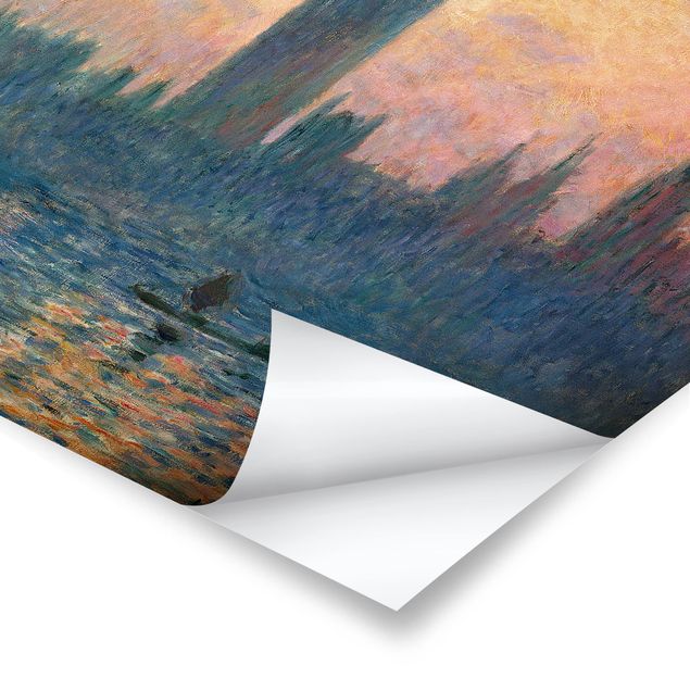 Poster Skylines Claude Monet - London Sonnenuntergang