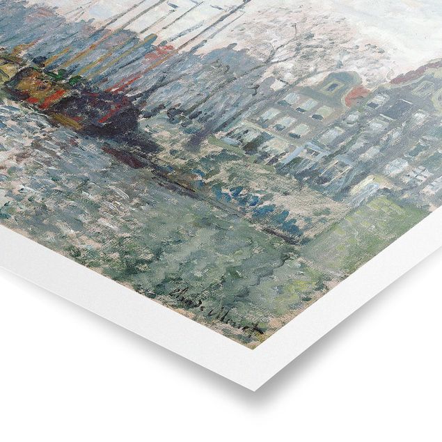 Poster Skyline Claude Monet - Kromme Waal Amsterdam