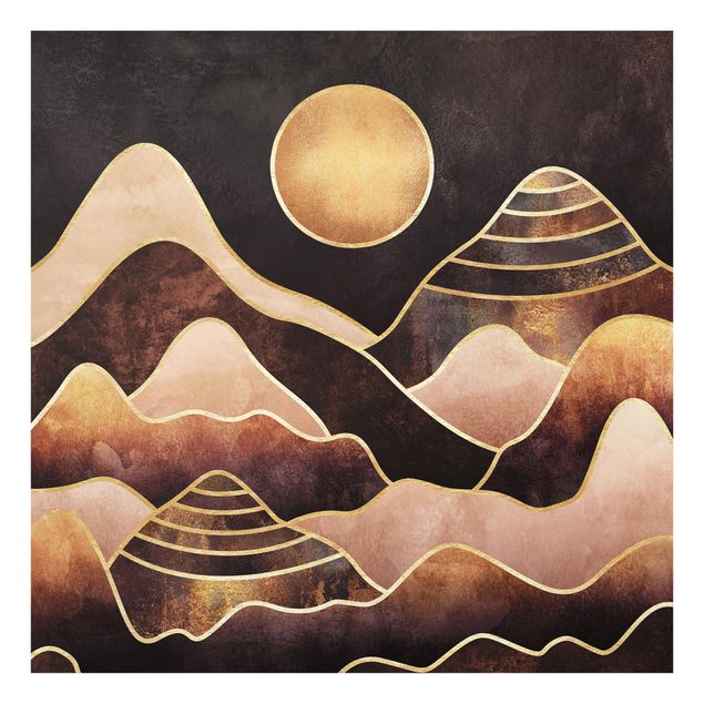 Fredriksson Bilder Goldene Sonne abstrakte Berge