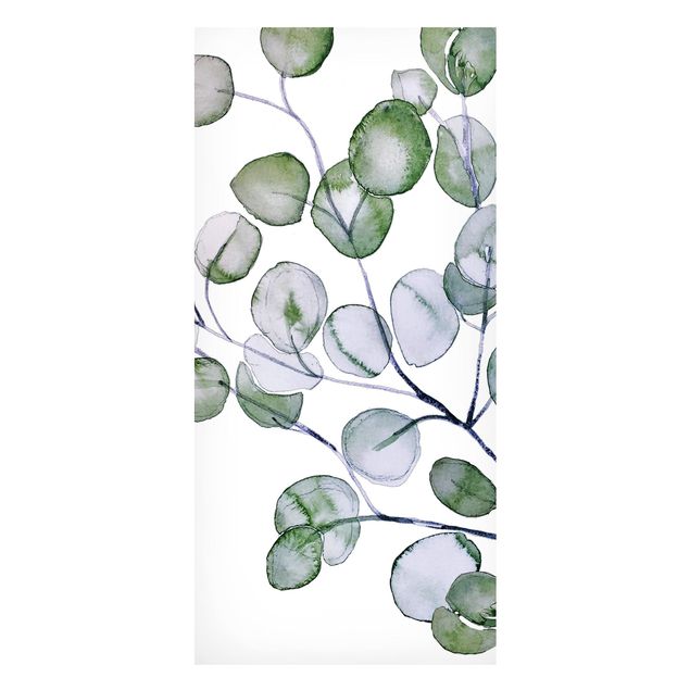 Magnettafel Blume Grünes Aquarell Eukalyptuszweig