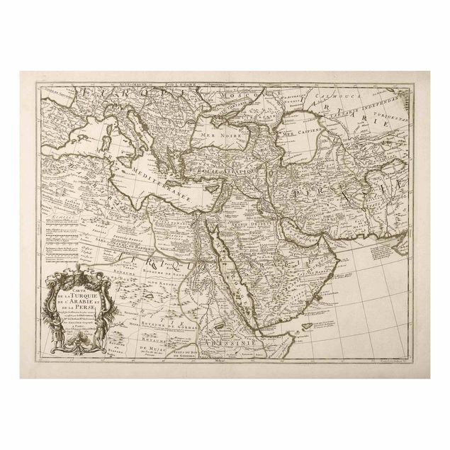 Wandbilder Weltkarten Vintage Karte Orient