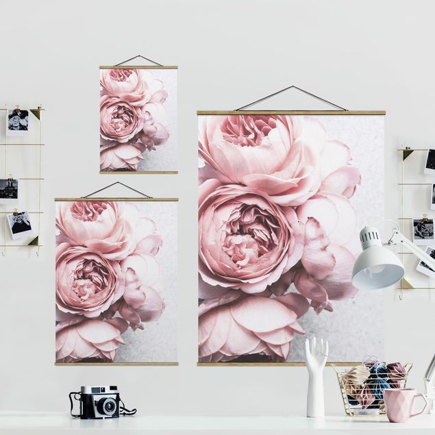 schöne Bilder Rosa Pfingstrosenblüten Shabby Pastell