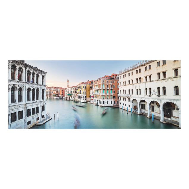 Spritzschutz Glas - Canale Grande Blick von der Rialtobrücke Venedig - Panorama - 5:2