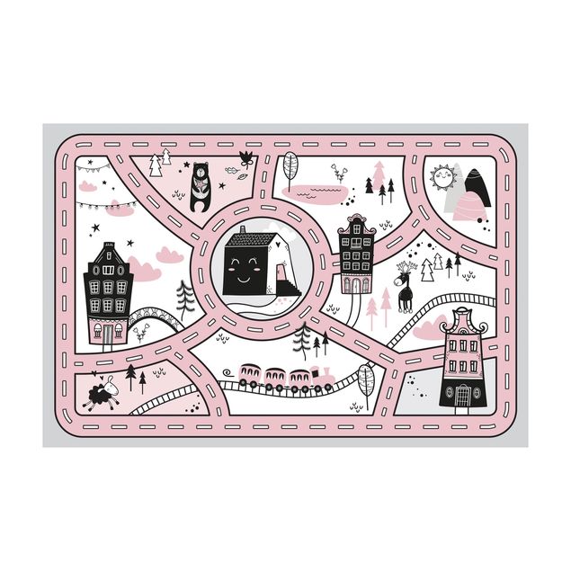 Moderner Teppich Skandinavien - Die rosane Stadt