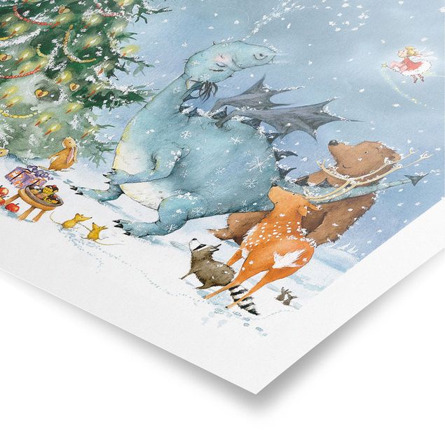 Poster Tiere Wassili Waschbär - Das Weihnachtsfest