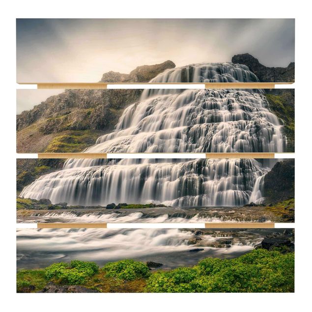 Holzbilder Dynjandi Wasserfall