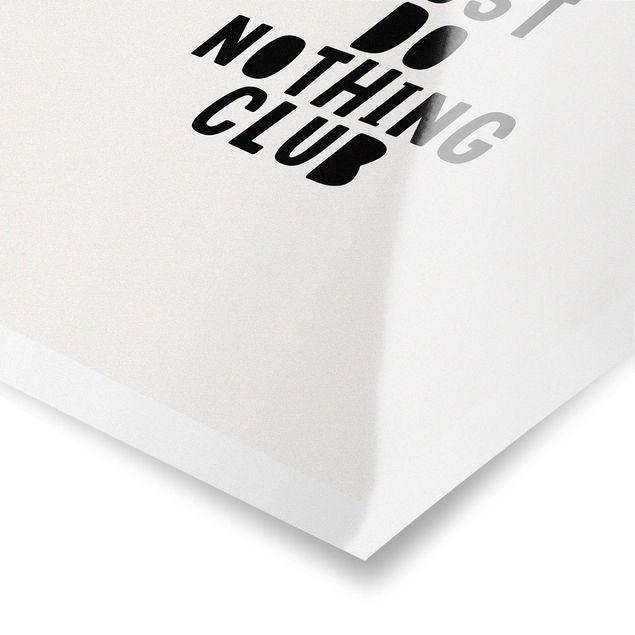 Wandbilder Schwarz-Weiß Do Nothing Club Gelb