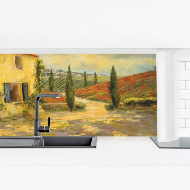 Küchenrückwand selbstklebend Italienische Landschaft - Toskana