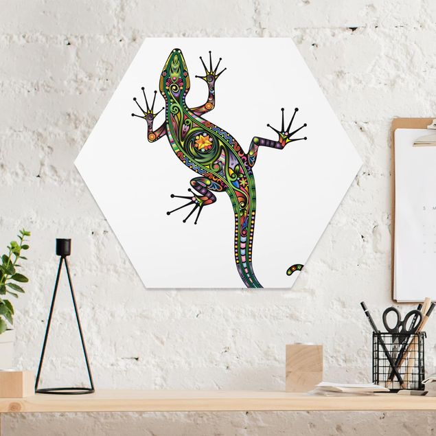 Wandbilder Mandalas Geckomuster
