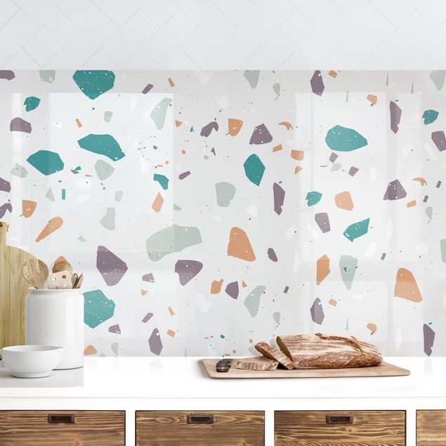 Wanddeko Küche Detailliertes Terrazzo Muster Grosseto II