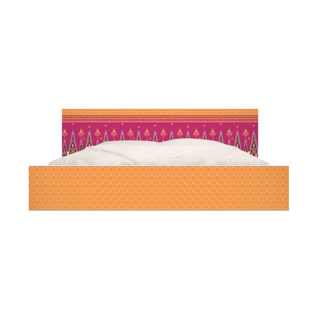 Möbelfolie für IKEA Malm Bett niedrig 160x200cm - Klebefolie Sommer Sari