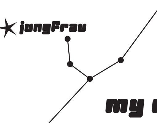 Wandtattoo Zitate No.UL802 Wunschtext Sternbild Jungfrau