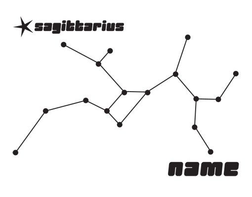 Küche Dekoration No.UL823 Wunschtext Sternbild Sagittarius