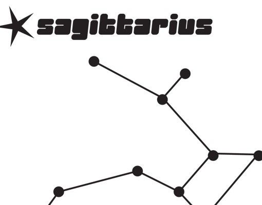 Wandtattoo Sprüche No.UL823 Wunschtext Sternbild Sagittarius