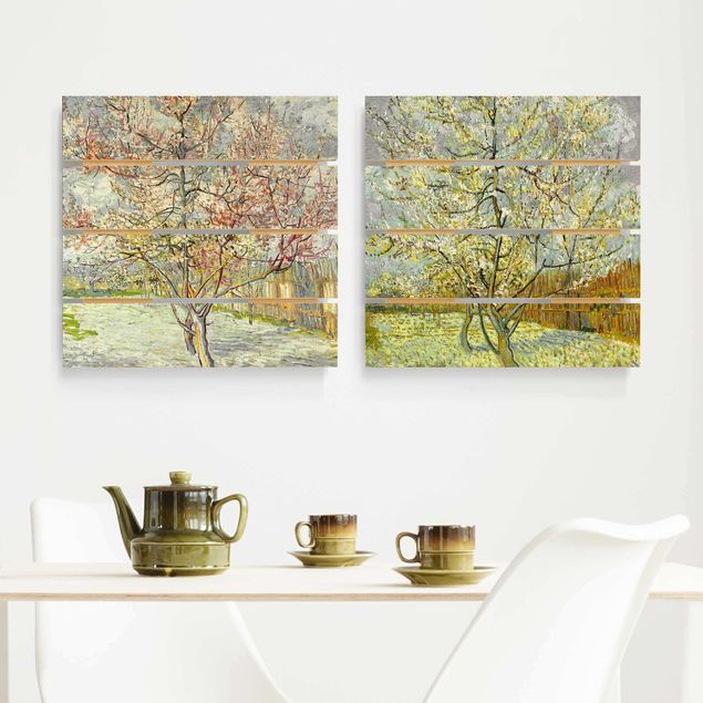 Küche Dekoration Vincent van Gogh - Blühende Pfirsichbäume im Garten